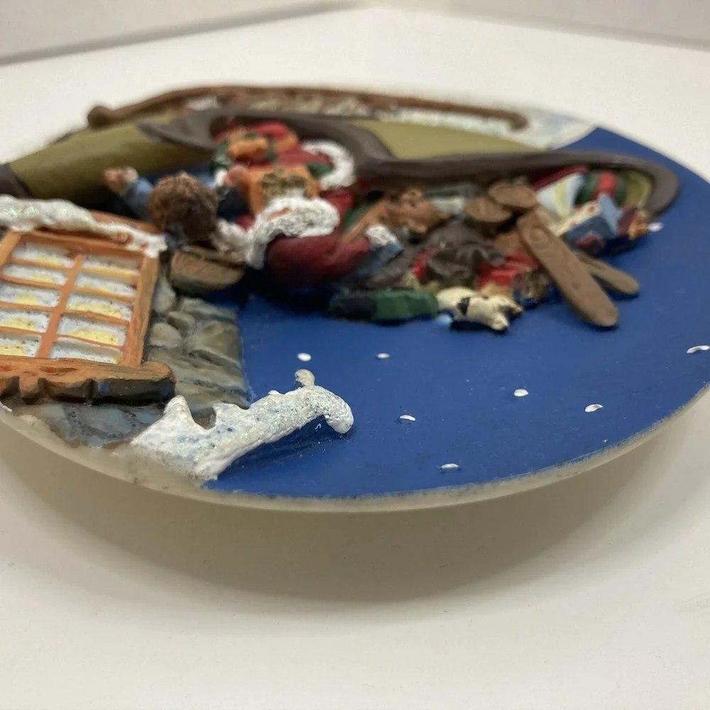 Vintage Christmas Decor Plate 